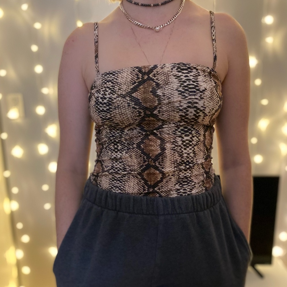 Shein, Snakeskin bodysuit, Size M